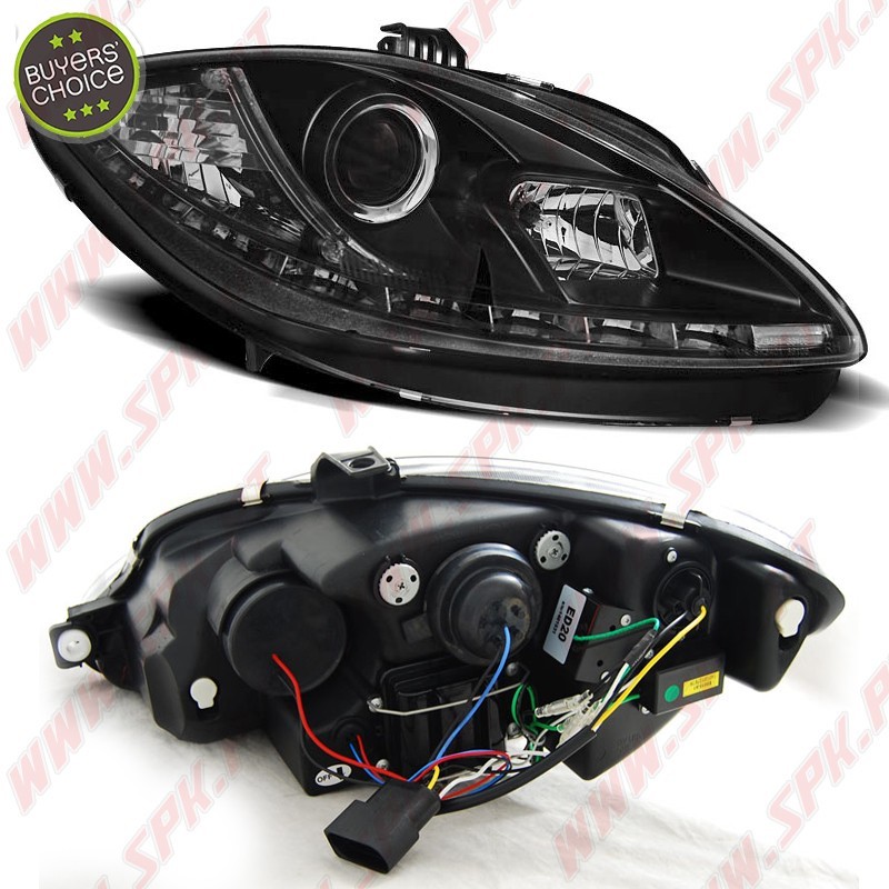 Faróis Look Daylight LED Black - Seat Leon 1P (2009-2012)