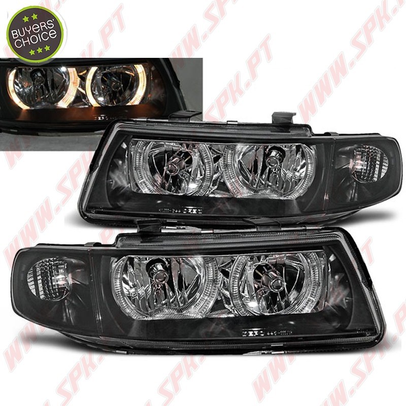 Faróis Angel Eyes Black - Seat Leon 1M (1999-2004) Faróis Angel Eyes Black - Seat Leon 1M (1999-2004)