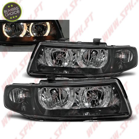 Faróis Angel Eyes Black - Seat Leon 1M (1999-2004)