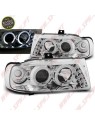Faróis Angel Eyes Chrome - Seat Ibiza 6K / Cordoba / VW Polo Variant /  (1993-1999) Faróis Angel Eyes Chrome - Seat Ibiza 6K / Cordoba / VW Polo Variant /  (1993-1999)