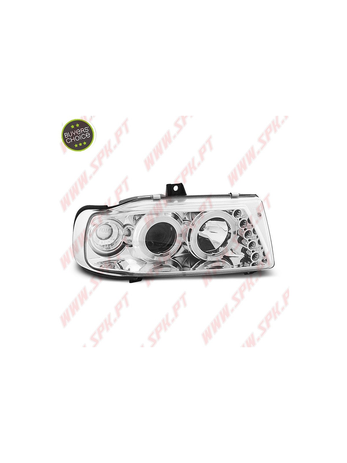 Faróis Angel Eyes Chrome - Seat Ibiza 6K / Cordoba / VW Polo Variant /  (1993-1999) Faróis Angel Eyes Chrome - Seat Ibiza 6K / Cordoba / VW Polo Variant /  (1993-1999)