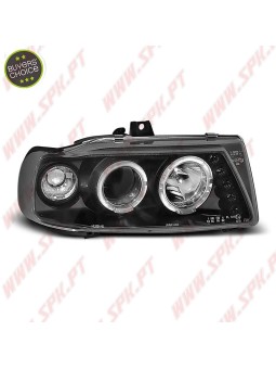 Faróis Angel Eyes Black - Seat Ibiza 6K / Cordoba / VW Polo Variant /  (1993-1999)