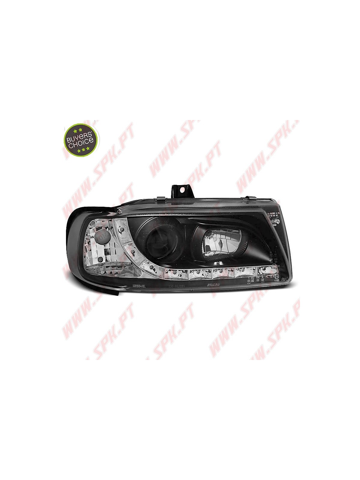 Faróis Look DRL LED Black - Seat Ibiza 6K / Cordoba / VW Polo Variant /  (1993-1999) Faróis Look DRL LED Black - Seat Ibiza 6K / Cordoba / VW Polo Variant /  (1993-1999)