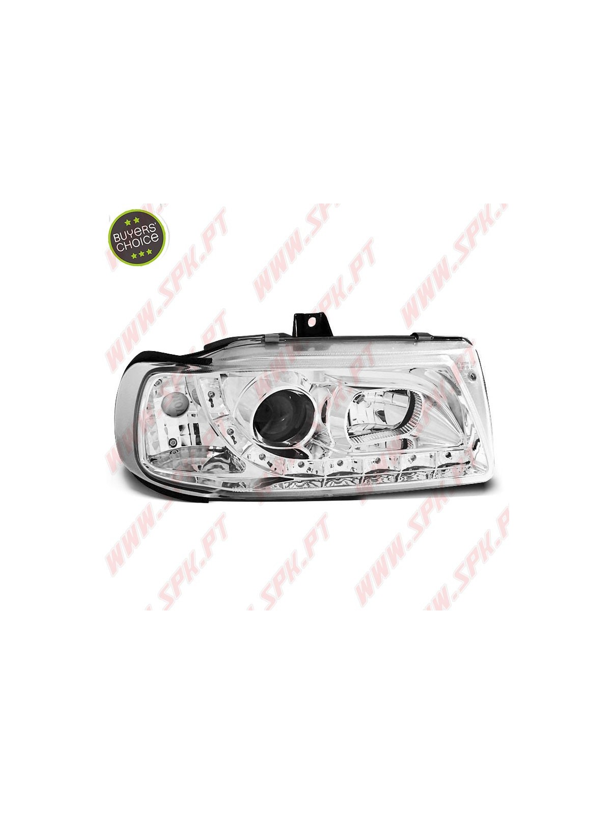 Faróis Look DRL LED Chrome - Seat Ibiza 6K / Cordoba / VW Polo Variant /  (1993-1999)