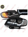 Faróis Look DRL C/Pisca LED Black - Seat Ibiza 6K2 / Cordoba (1999-2002)