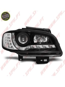 Faróis Look DRL C/Pisca LED Black - Seat Ibiza 6K2 / Cordoba (1999-2002)
