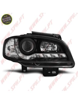 Faróis Look DRL LED Black - Seat Ibiza 6K2 / Cordoba (1999-2002)