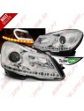 Faróis Tube Light C/Pisca LED Black - Mercedes W204 (2011-2014) Faróis Tube Light C/Pisca LED Black - Mercedes W204 (2011-2014)