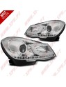 Faróis Tube Light C/Pisca LED Black - Mercedes W204 (2011-2014) Faróis Tube Light C/Pisca LED Black - Mercedes W204 (2011-2014)