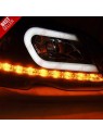 Faróis Tube Light C/Pisca LED Black - Mercedes W204 (2011-2014) Faróis Tube Light C/Pisca LED Black - Mercedes W204 (2011-2014)