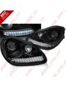 Faróis Xenon DRL C/Pisca LED Black - Porsche Cayenne (2002-2006)