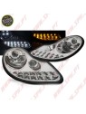 Faróis DRL C/Pisca LED Chrome - Porsche Boxster 986 / 911 996 (1996-2004)