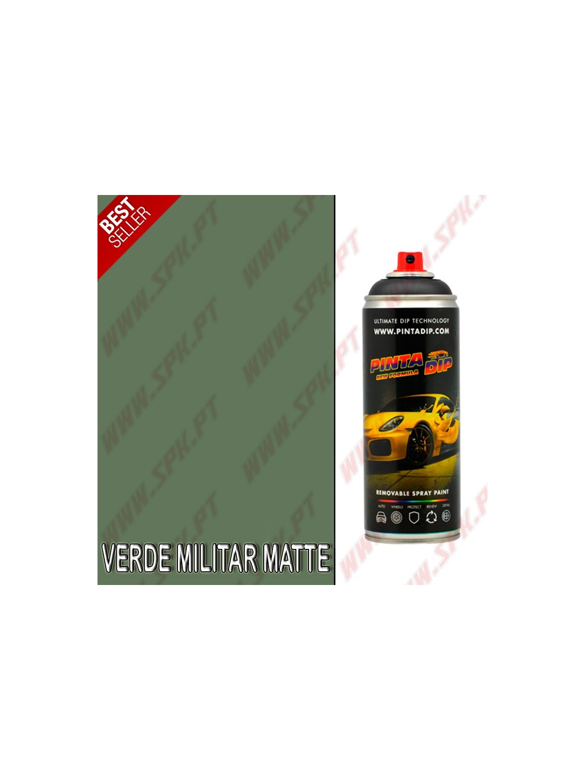 Spray 400ml Pinta Dip - Verde Militar Matte