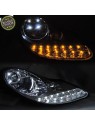 Faróis DRL C/Pisca LED Chrome - Porsche Boxster 986 / 911 996 (1996-2004)