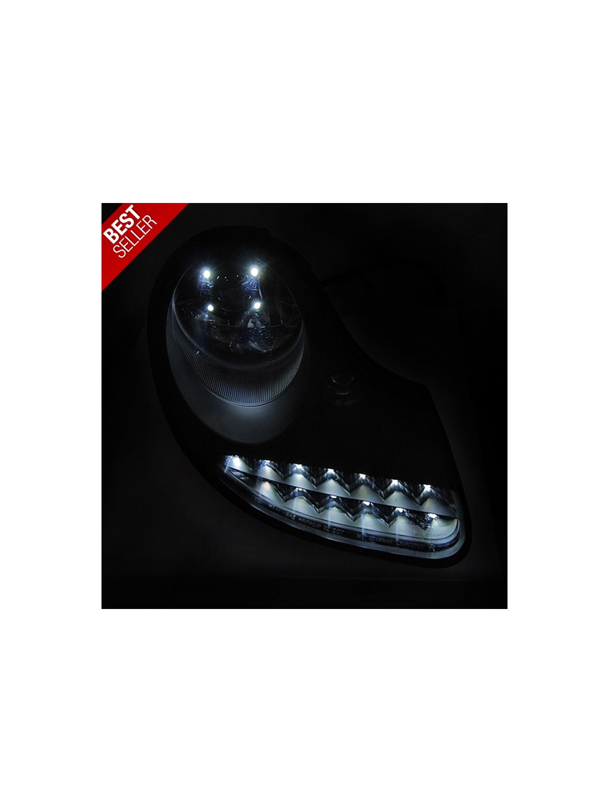 Faróis DRL C/Pisca LED Black Matte - Porsche Boxster 986 / 911 996 (1996-2004)