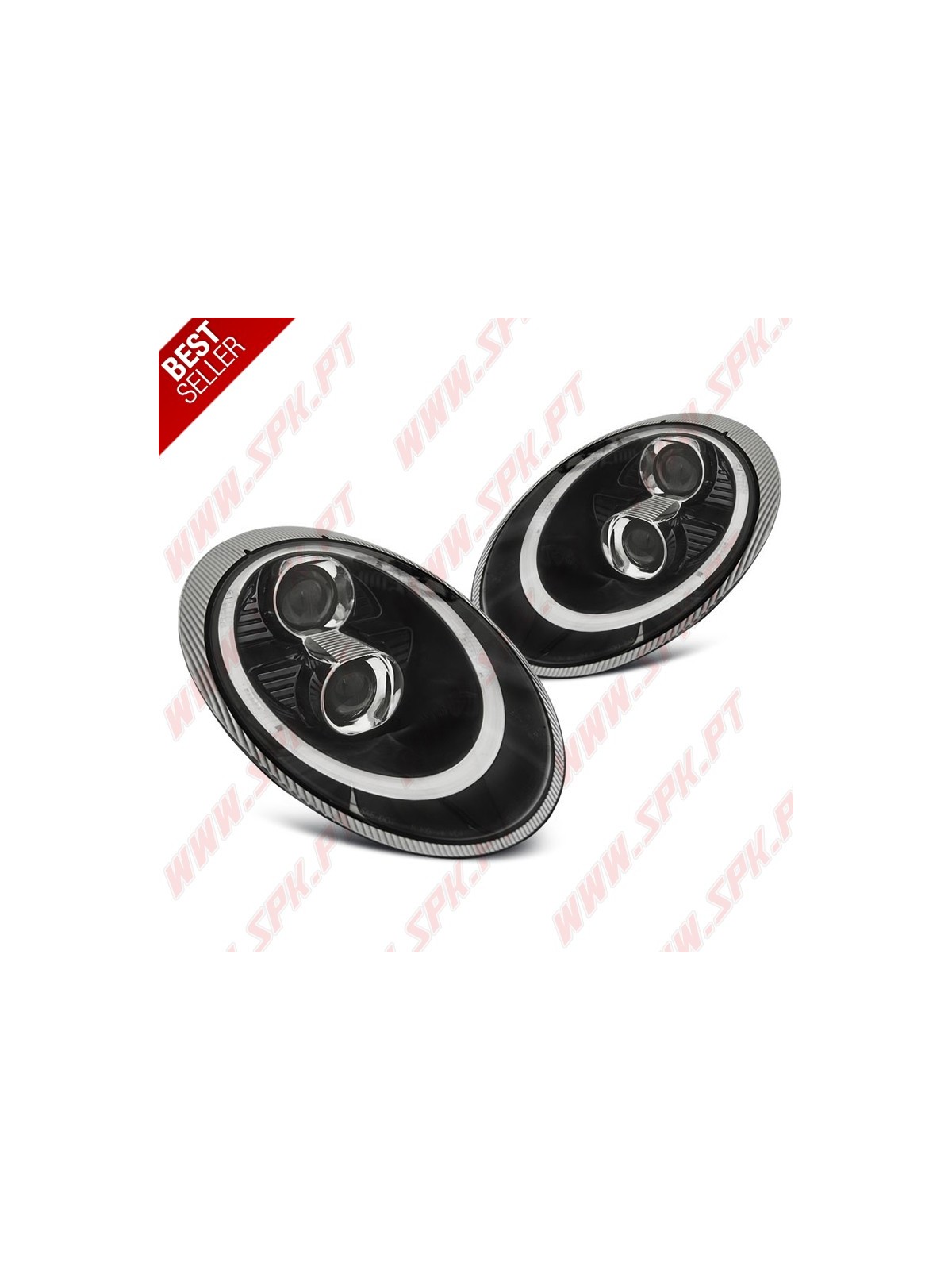 Faróis Xenon Tube Light Black - Porsche 911 997 (2004-2009) Faróis Xenon Tube Light Black - Porsche 911 997 (2004-2009)