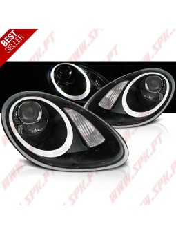 Faróis Xenon Tube Light Black - Porsche Boxster 987 / Cayman (2005-2008)