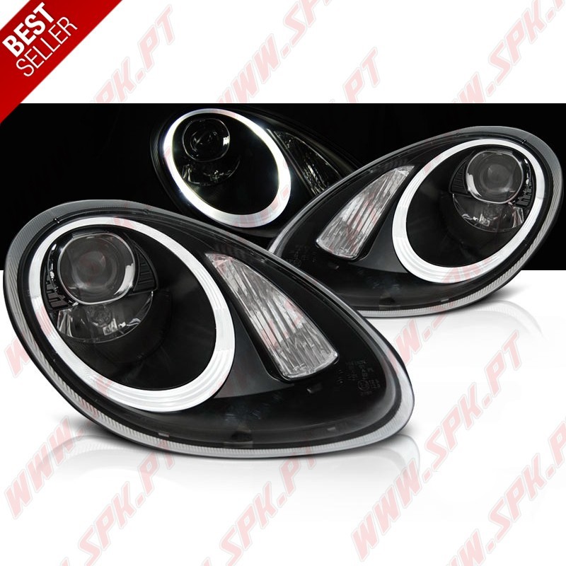Faróis Xenon Tube Light Black - Porsche Boxster 987 / Cayman (2005-2008) Faróis Xenon Tube Light Black - Porsche Boxster 987 / Cayman (2005-2008)
