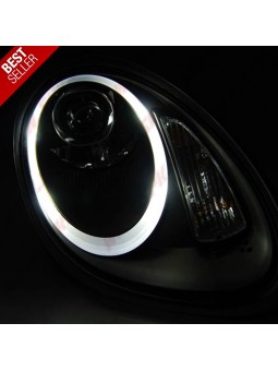 Faróis Xenon Tube Light Black - Porsche Boxster 987 / Cayman (2005-2008)