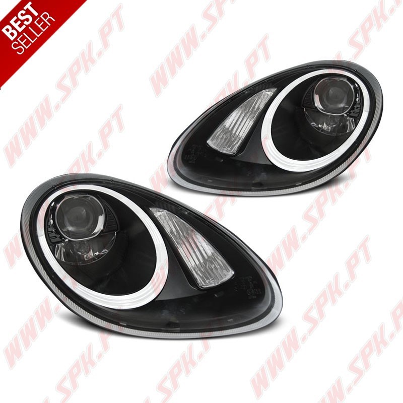 Faróis Xenon Tube Light Black - Porsche Boxster 987 / Cayman (2005-2008) Faróis Xenon Tube Light Black - Porsche Boxster 987 / Cayman (2005-2008)