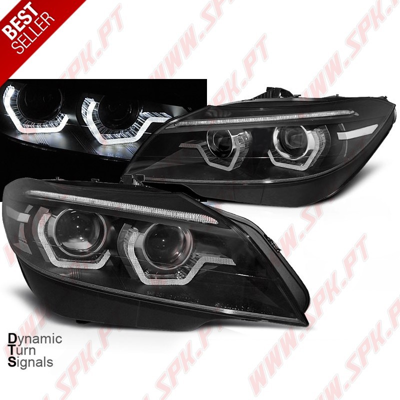 Faróis XENON Angel Eyes / Black - BMW Z4 E89 (2009-2013) Faróis XENON Angel Eyes / Black - BMW Z4 E89 (2009-2013)