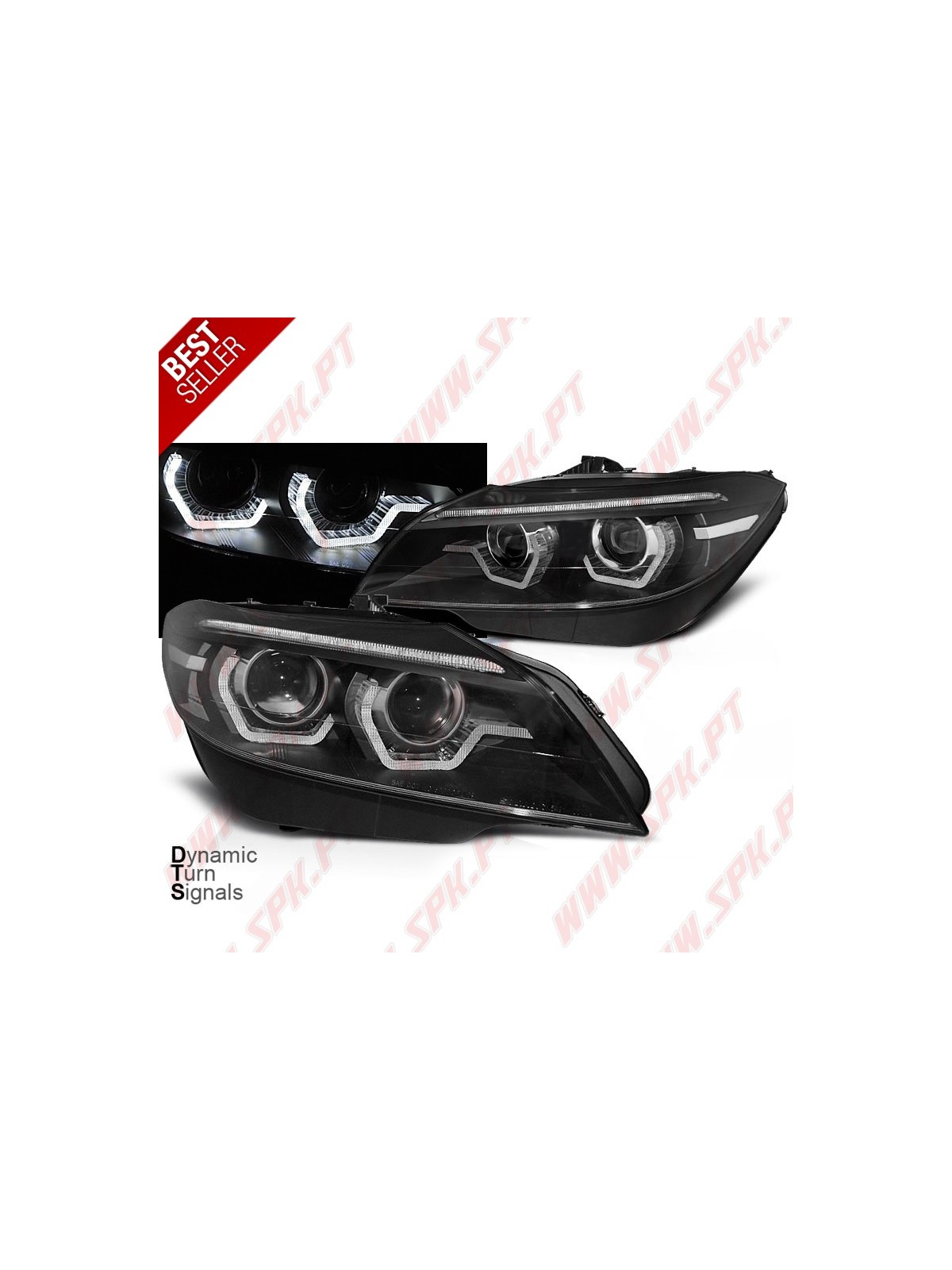 Faróis XENON Angel Eyes / Black - BMW Z4 E89 (2009-2013) Faróis XENON Angel Eyes / Black - BMW Z4 E89 (2009-2013)
