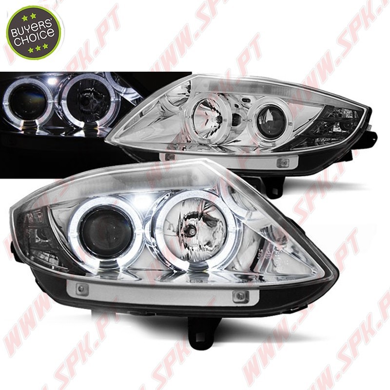 Faróis Angel Eyes / Chrome - BMW Z4 E85 / E86 (2002-2008) Faróis Angel Eyes / Chrome - BMW Z4 E85 / E86 (2002-2008)