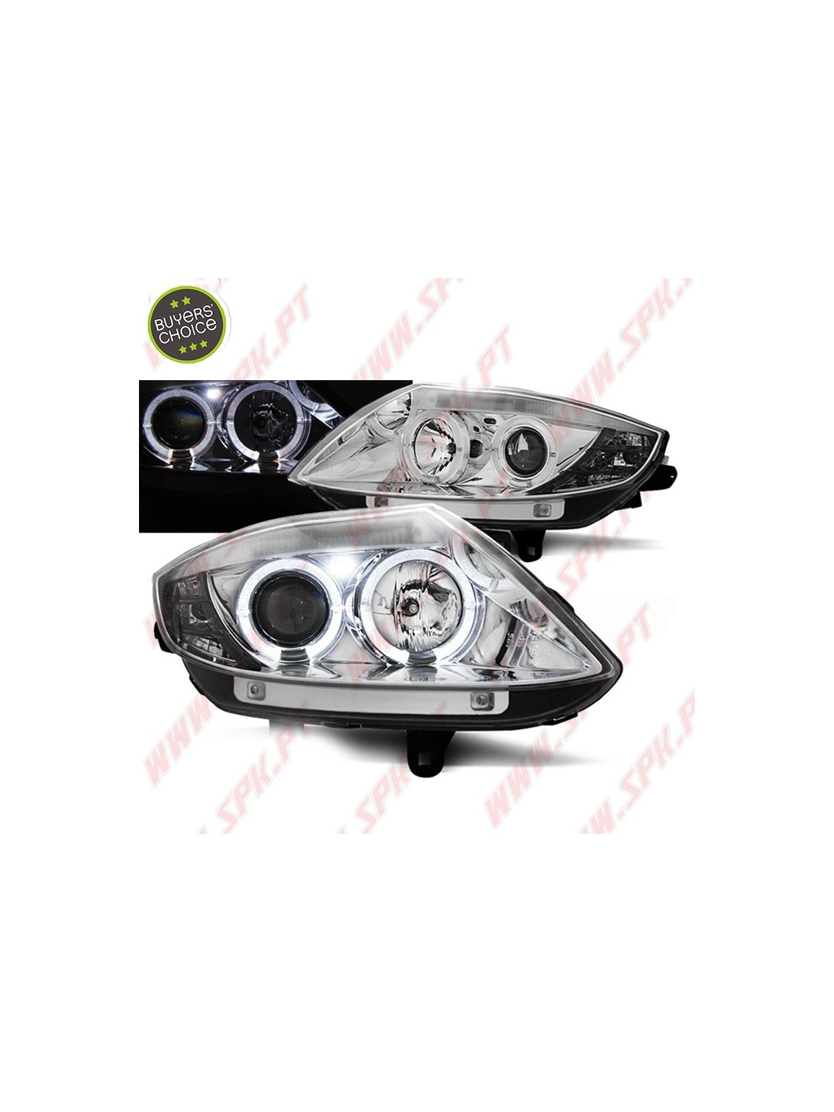 Faróis Angel Eyes / Chrome - BMW Z4 E85 / E86 (2002-2008) Faróis Angel Eyes / Chrome - BMW Z4 E85 / E86 (2002-2008)