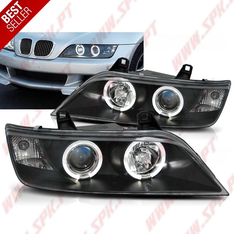 Faróis Angel Eyes / Black - BMW Z3 (1996-2002) Faróis Angel Eyes / Black - BMW Z3 (1996-2002)