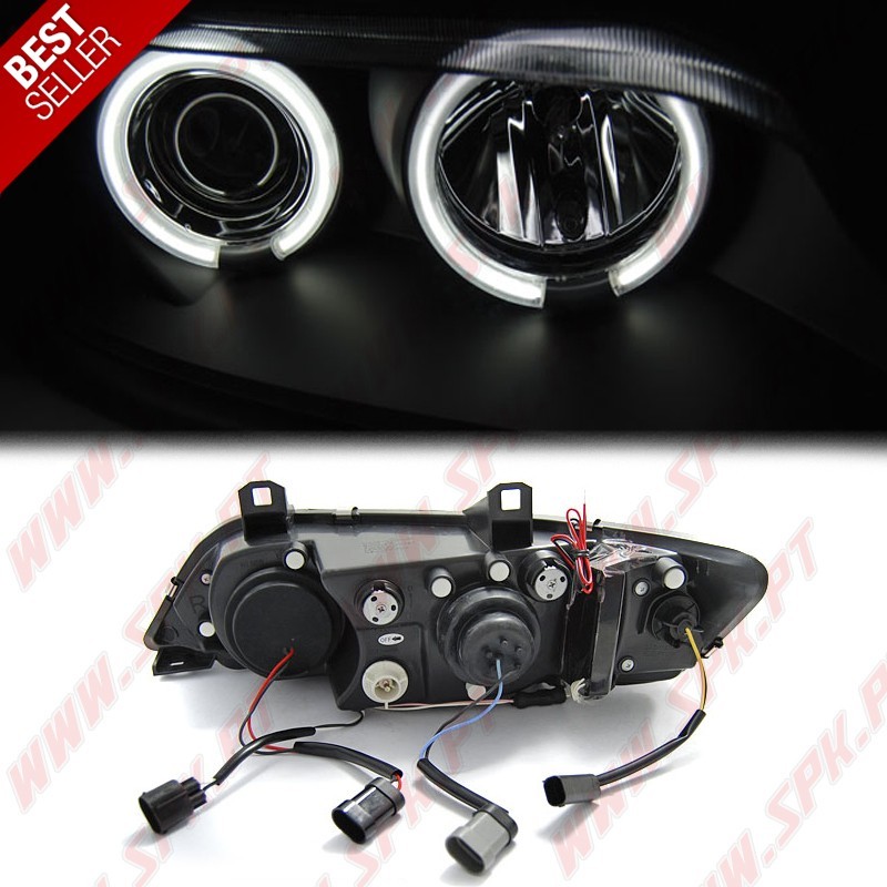 Faróis Angel Eyes CCFL / Black - BMW Z3 (1996-2002) Faróis Angel Eyes CCFL / Black - BMW Z3 (1996-2002)