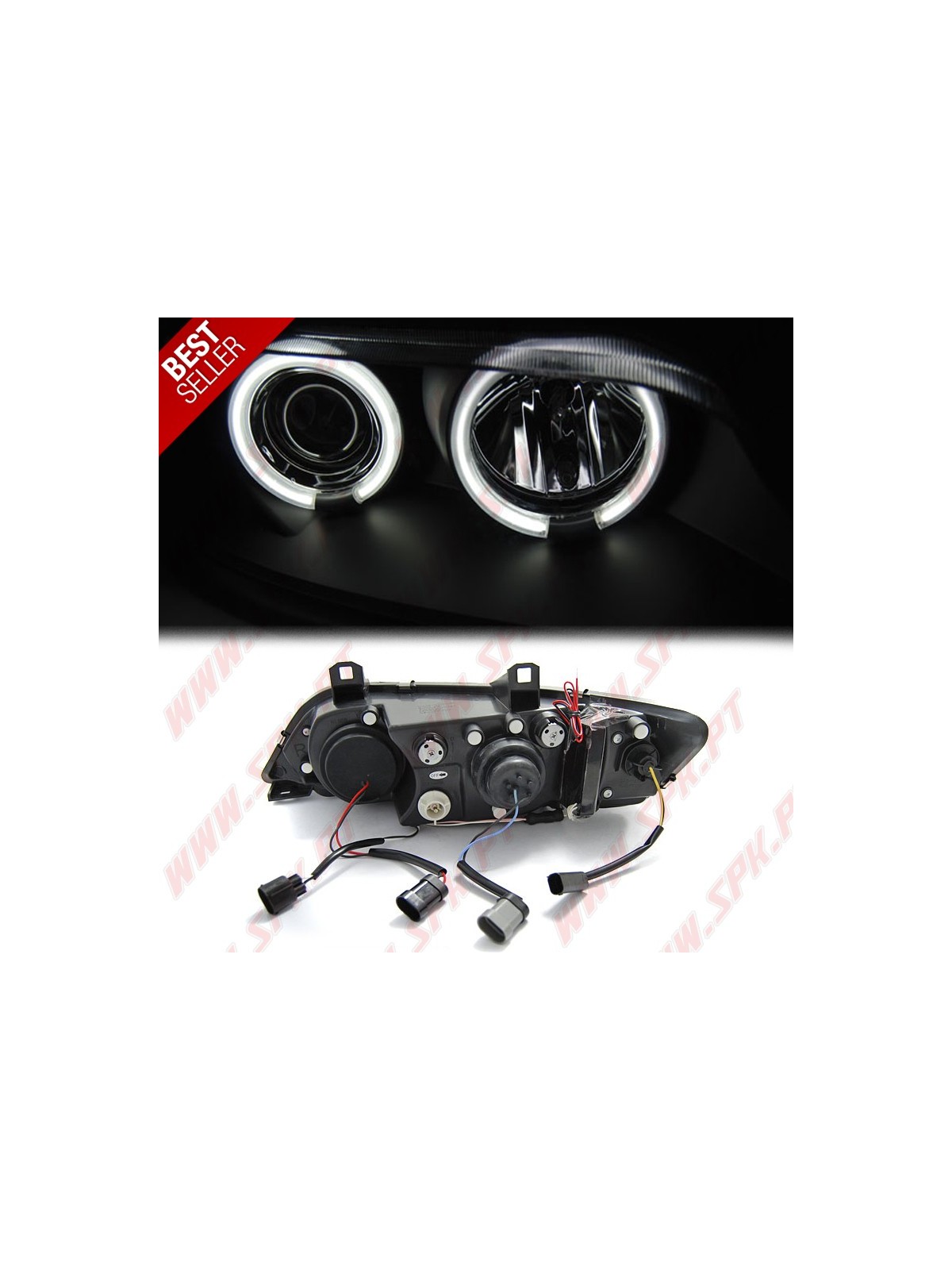 Faróis Angel Eyes CCFL / Black - BMW Z3 (1996-2002) Faróis Angel Eyes CCFL / Black - BMW Z3 (1996-2002)