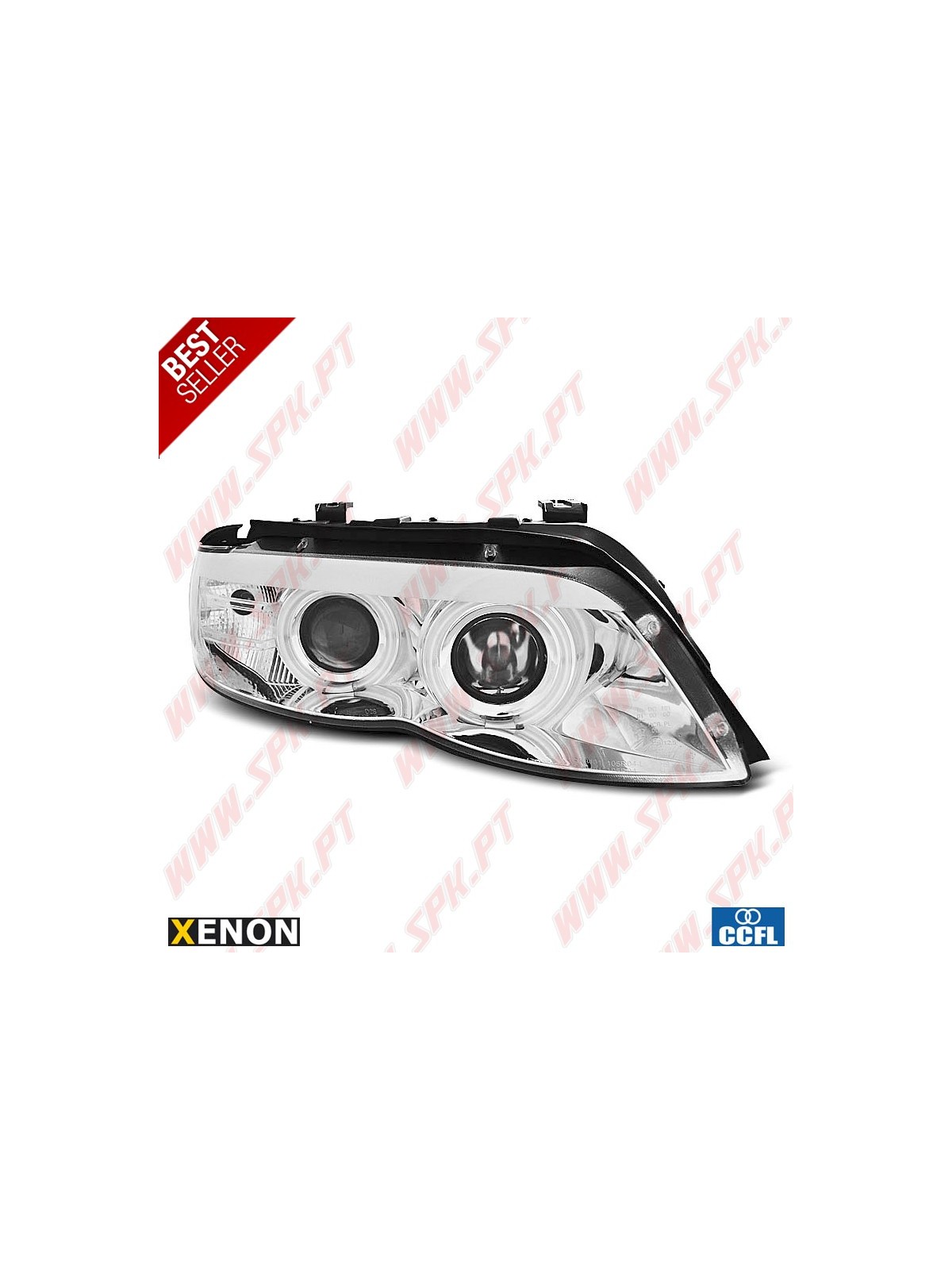 Faróis XENON Angel Eyes CCFL / Chrome - BMW X5 E53 (2003-2006)