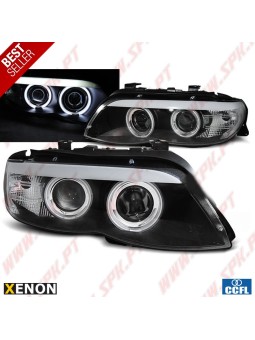 Faróis XENON Angel Eyes CCFL / Black - BMW X5 E53 (2003-2006)