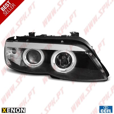 Faróis XENON Angel Eyes CCFL / Black - BMW X5 E53 (2003-2006)