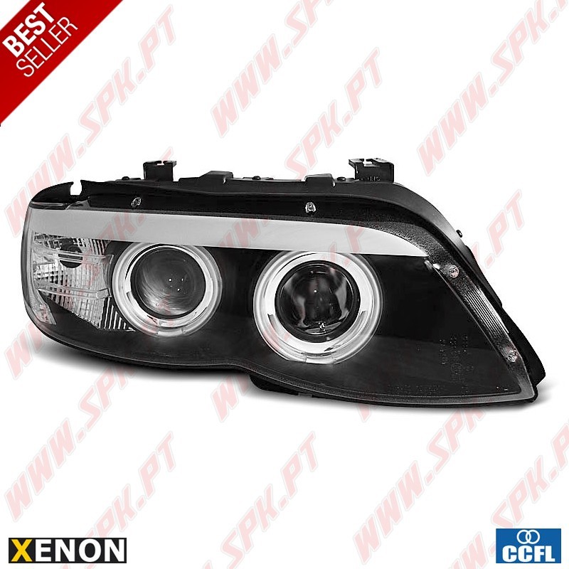 Faróis XENON Angel Eyes CCFL / Black - BMW X5 E53 (2003-2006)