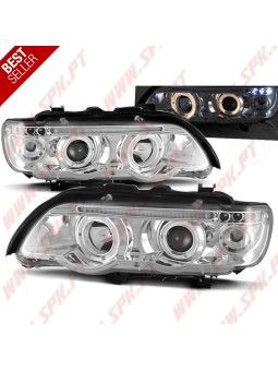Faróis Angel Eyes / Chrome - BMW X5 E53 (1999-2003)
