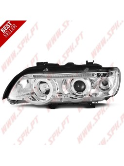 Faróis Angel Eyes / Chrome - BMW X5 E53 (1999-2003)