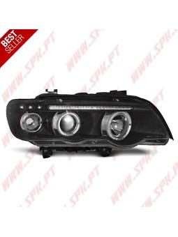 Faróis Angel Eyes / Black - BMW X5 E53 (1999-2003)