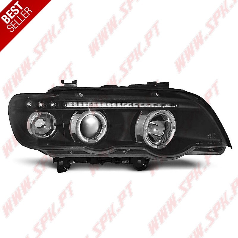 Faróis Angel Eyes / Black - BMW X5 E53 (1999-2003)
