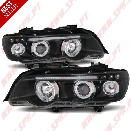Faróis Angel Eyes / Black - BMW X5 E53 (1999-2003)