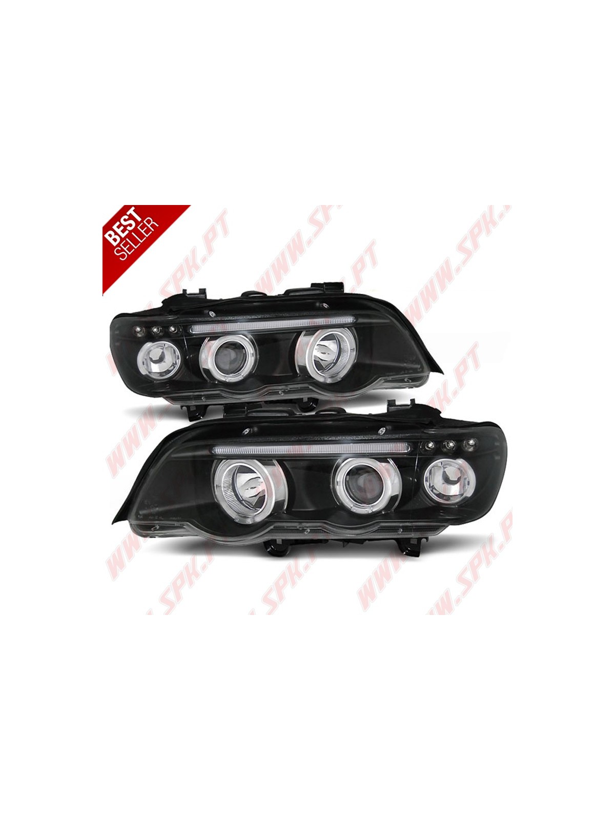 Faróis Angel Eyes / Black - BMW X5 E53 (1999-2003)