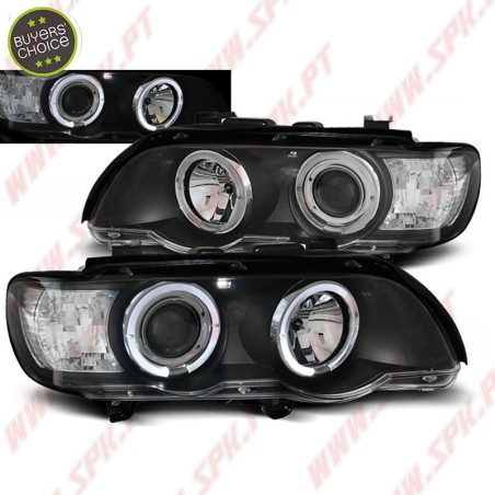 Faróis Angel Eyes II / Black - BMW X5 E53 (1999-2003)