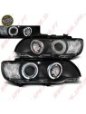 Faróis Angel Eyes II / Black - BMW X5 E53 (1999-2003) Faróis Angel Eyes II / Black - BMW X5 E53 (1999-2003)