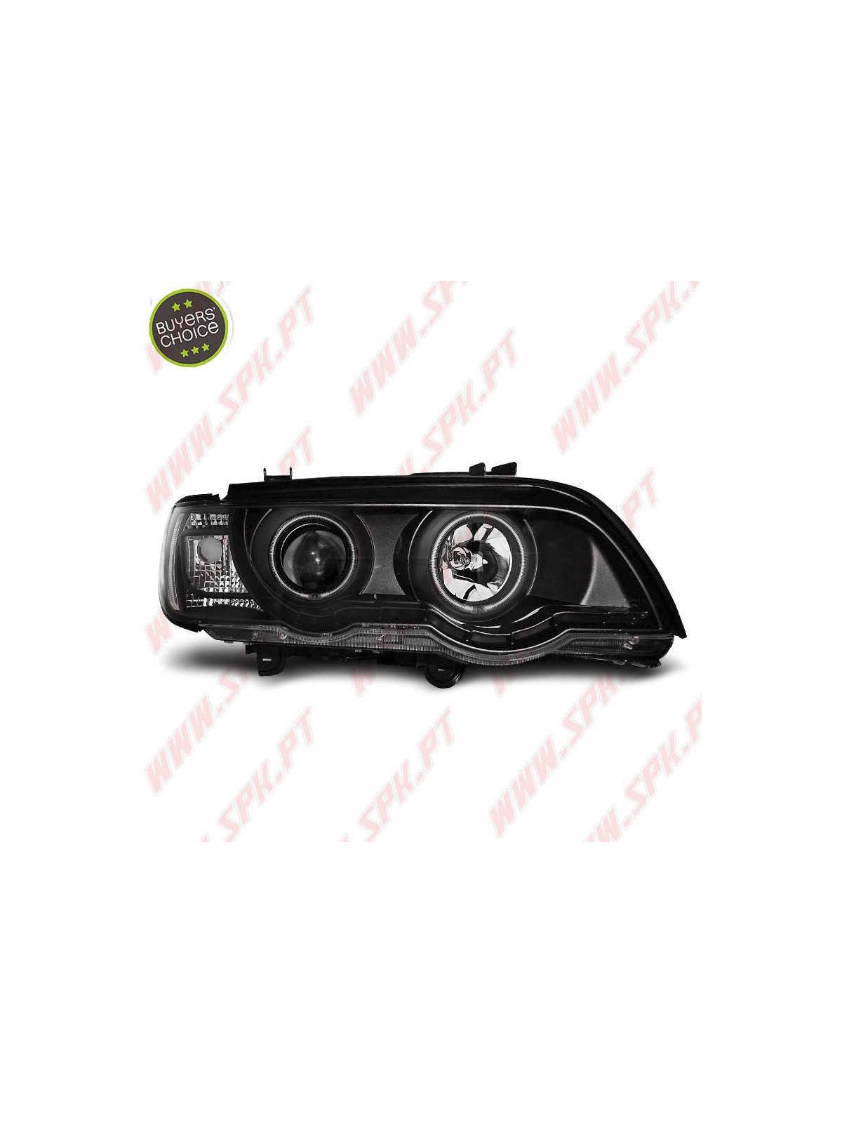 Faróis XENON Angel Eyes CCFL / Black - BMW X5 E53 (1999-2003)