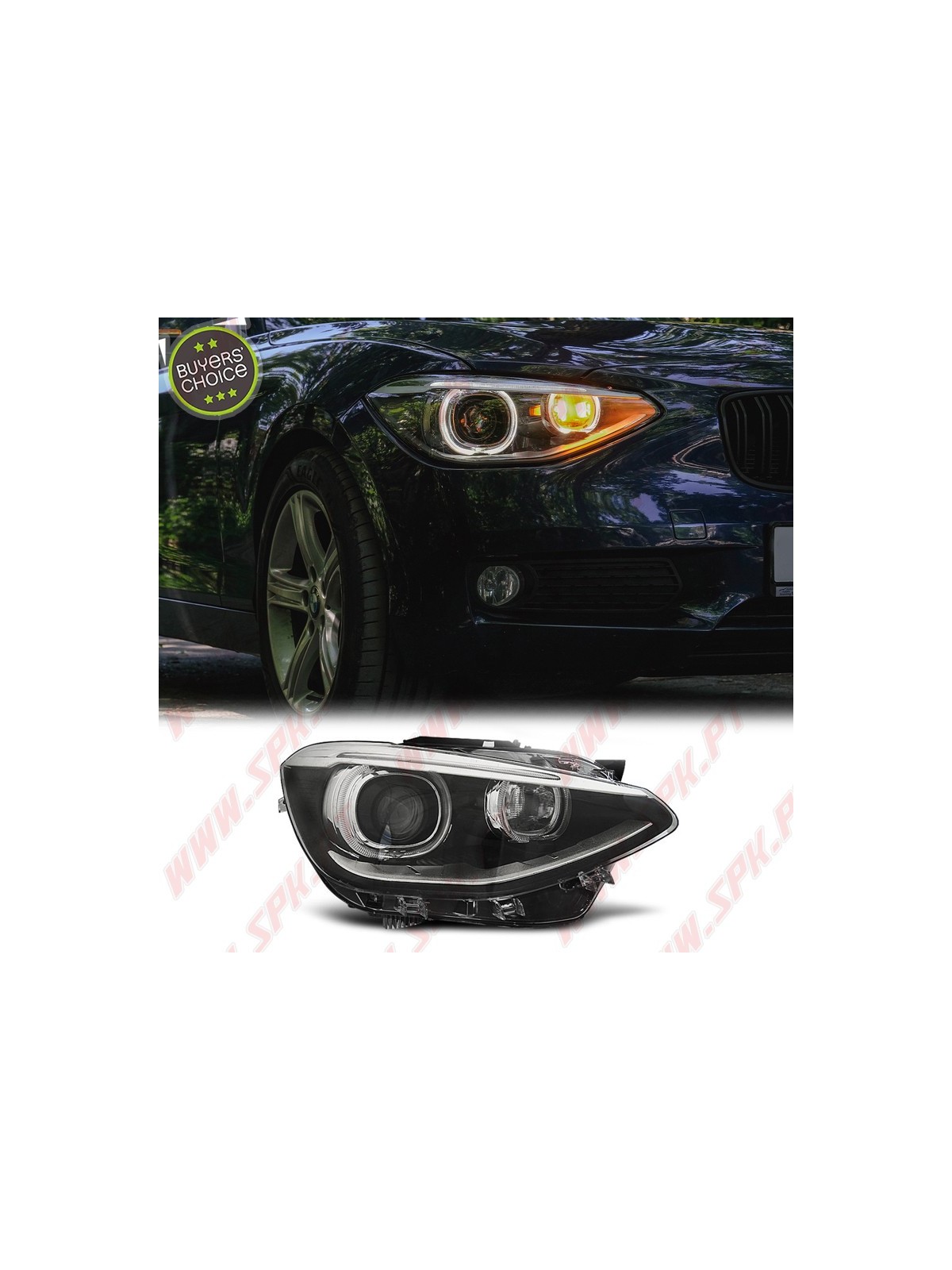 Faróis Angel Eyes DRL / Black - BMW F20 / F21 (2011-2014)