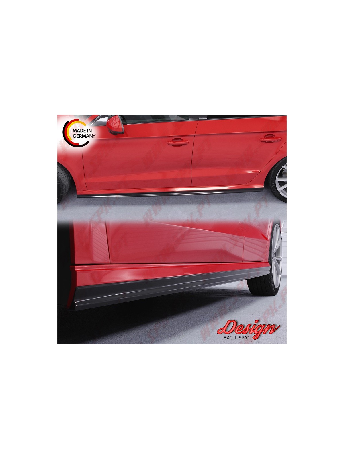 Extensão de Embaladeiras - Audi A3 8V Sedan (2012-2020)