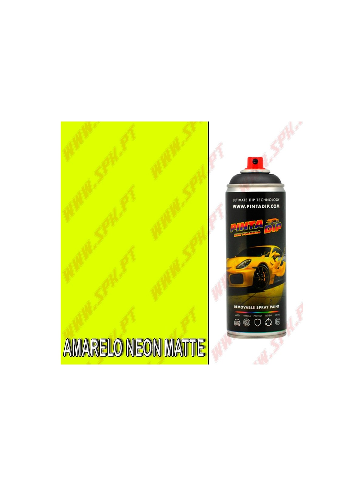 Spray 400ml Pinta Dip - Amarelo Neon Matte