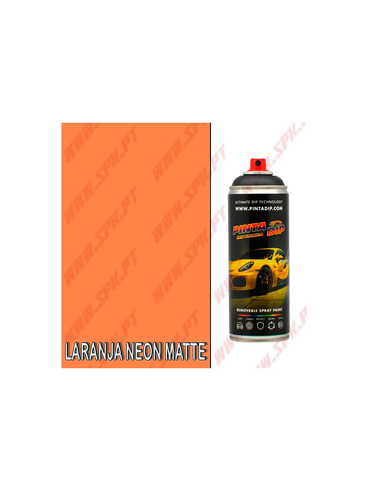 Spray 400ml Pinta Dip - Laranja Neon Matte Spray 400ml Pinta Dip - Laranja Neon Matte