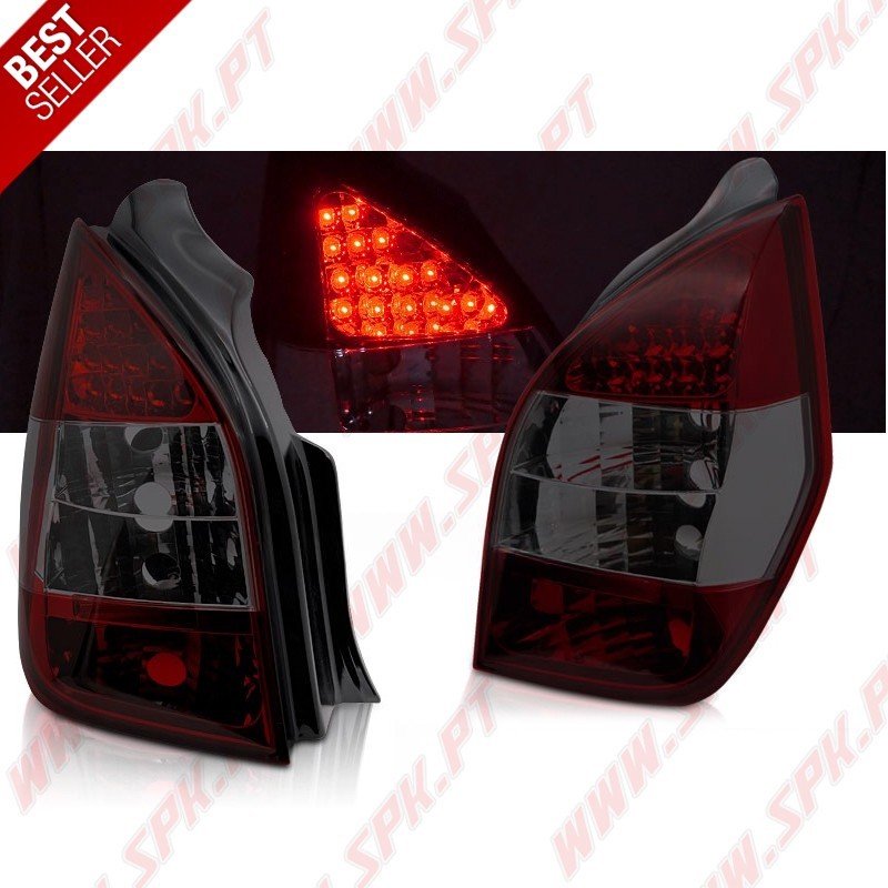 Farolins LED Red+Smoke - Citroen C2 (2003-2010) Farolins LED Red+Smoke - Citroen C2 (2003-2010)