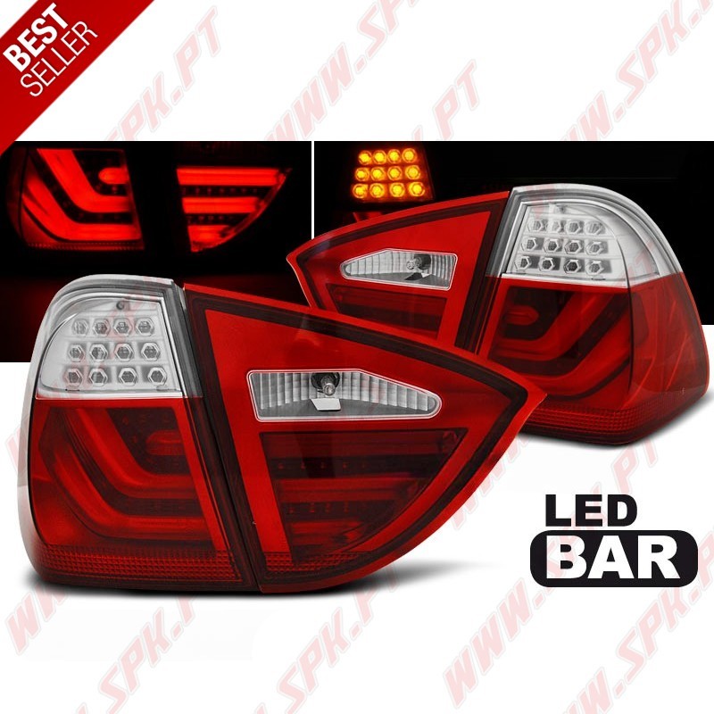 Farolins LED-BAR Red+Clear - BMW E91 Touring (2005-2008) Farolins LED-BAR Red+Clear - BMW E91 Touring (2005-2008)